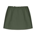 thumbnail image 4 of Wxolcjlv Women's Solid Mini Skirt Elastic Waist Casual Beach Short Skirts, 4 of 5