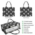 thumbnail image 2 of Large Capacity Tote Bag,Black White Cat Rose Moon Star Pattern Handbag Fashion Luxury Tote Bag,15.7"x13"x 5.1" Inches,Laptop Compatible, 2 of 6