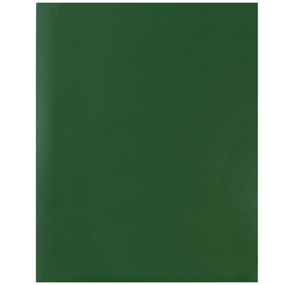 JAM Paper Laminated Two Pocket Glossy Folders, Green, 3/Pack