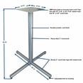 thumbnail image 5 of Lorell LLR61642 40.8 x 45 in. Hospitality Conference Lobby Bases & Tops - X-Base - Silver, 5 of 6