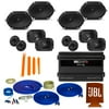 JBL Stadium Compatible with Ford 93-11 Ranger 2-Pairs STADIUMGTO860CAM 6x8" Speakers + MB Quart FA1-400.4 Amp + Wiring