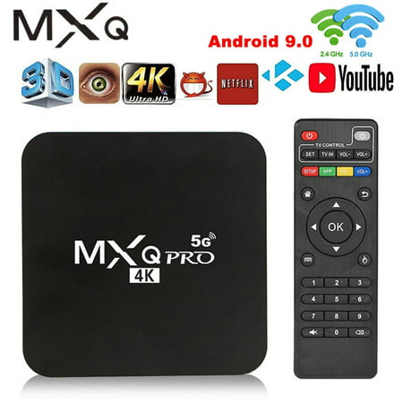 MIARHB MXQ Pro 4K 2.4G/5GHZ Wifi android 9.0 Quad Core Smart TV Box Media  Player 1G+8G