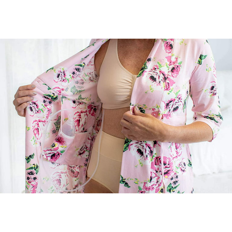 Post Surgery Mastectomy, Breast Cancer Recovery Robe with Internal Pockets  by Gownies