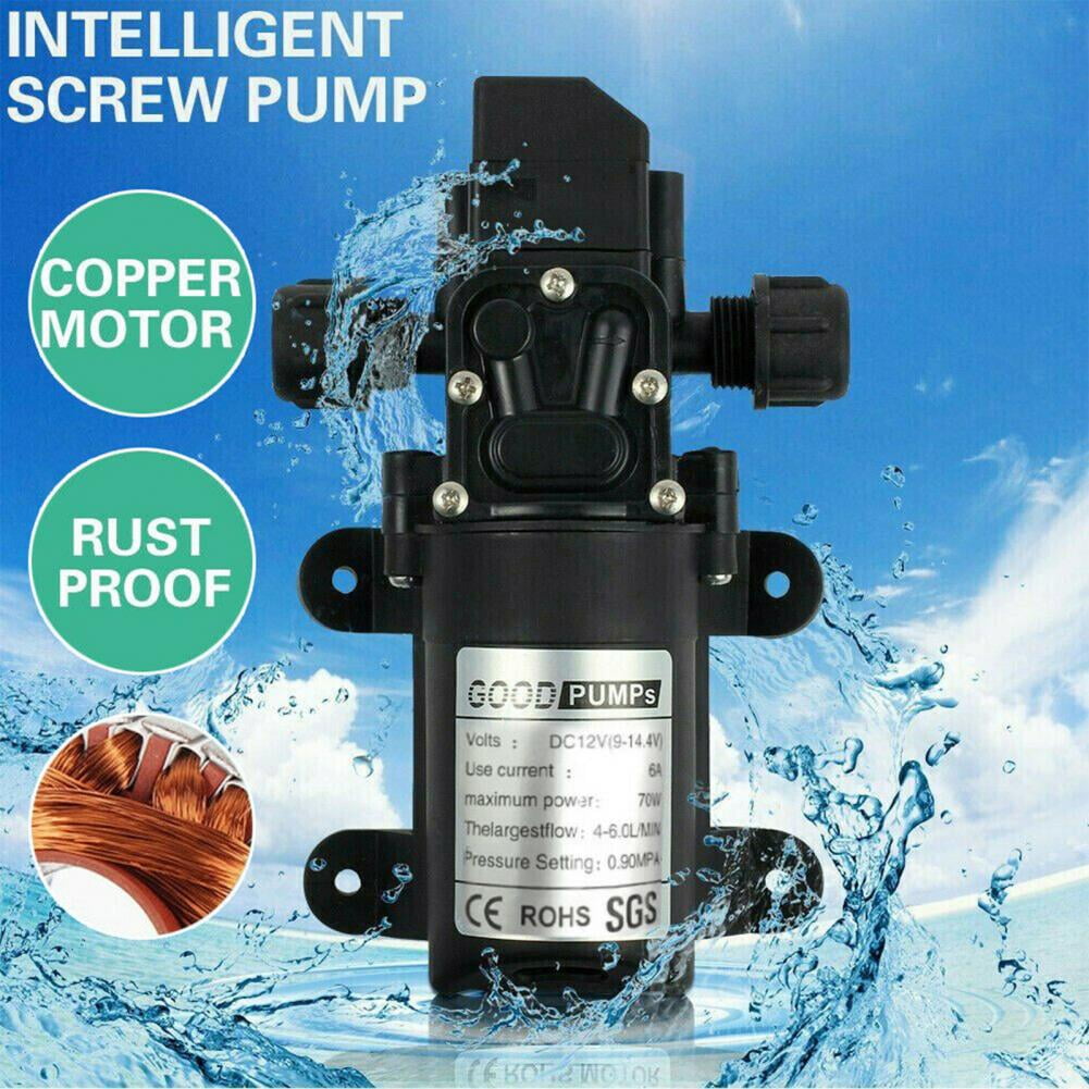 12V Automatic Fresh Water Pressure Diaphragm Pump 5GPM 130PSI for Boat/Marine/RV
