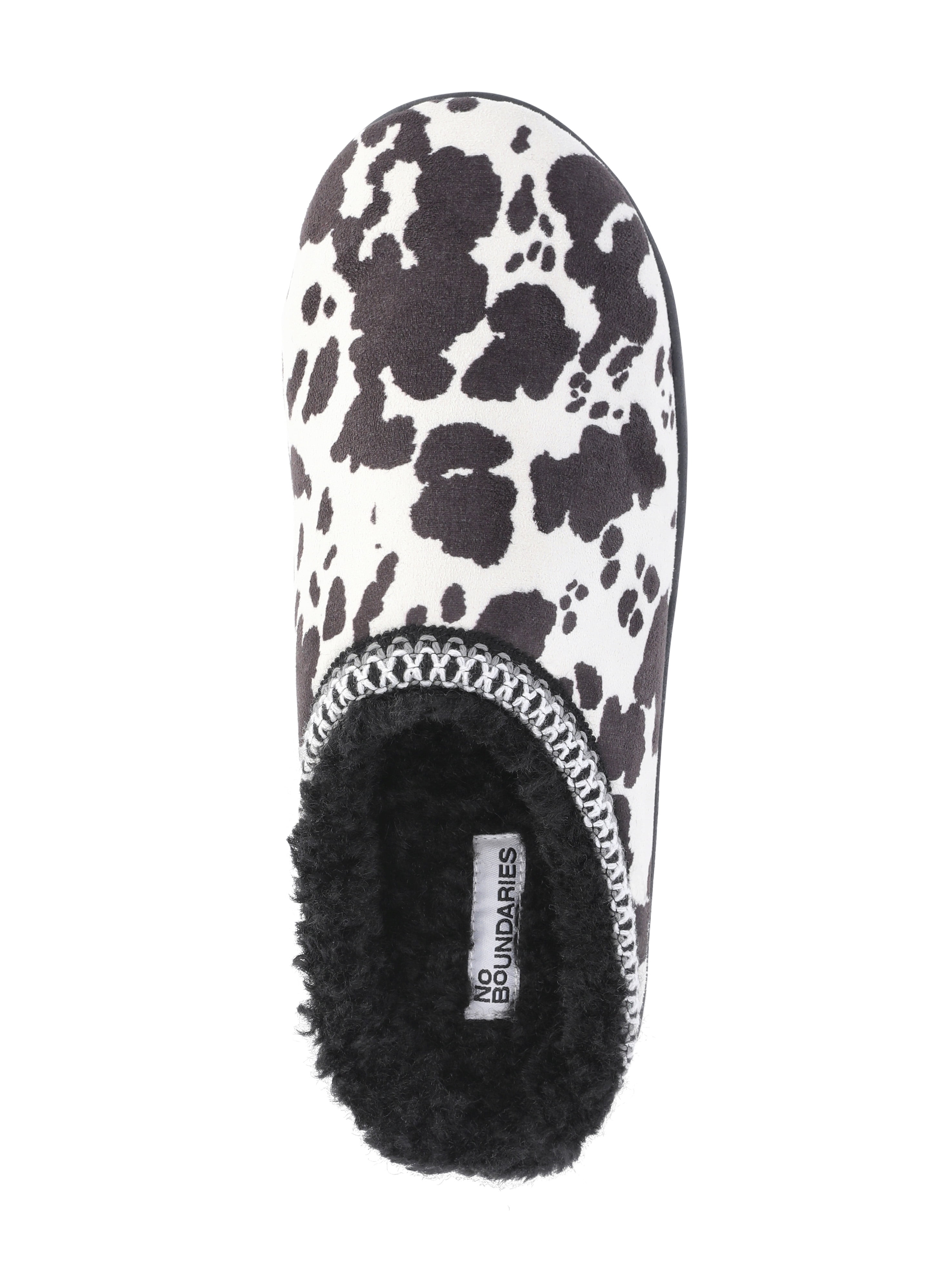 No Boundaries Women's Cow Print Clog Slippers