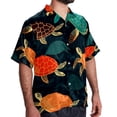 thumbnail image 2 of Turtle Seamless Men's Short Sleeve Shirts, Casual, Printed, Button Down Short, Summer Beach Shirts, Unisex, 2 of 6