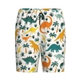 thumbnail image 4 of Wukai Dinosaurs and Tropical Leaves Men’s Short Pajama Pants With Pockets Soft Sleep Pj Shorts for Men-Medium, 4 of 6