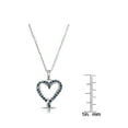 thumbnail image 3 of Sterling Silver Genuine Blue Sapphire Open Heart Neckace, 3 of 4