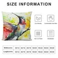 thumbnail image 5 of ONETECH Watercolor Painting Birds Throw Pillow Covers Hummingbird Tree Branch Decorative Super Soft Pillow Case Cushion Cover  New Home Room Decor, 5 of 5