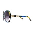 thumbnail image 4 of Womens Art Deco Rhinestone Jewel Arm Butterfly Designer Sunglasses Rainbow Flower Smoke, 4 of 4