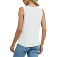 thumbnail image 4 of UVN Summer Tank Tops for Women Crewneck Sleeveless Dressy Work Blouses Casual Flowy Shirts, 4 of 9