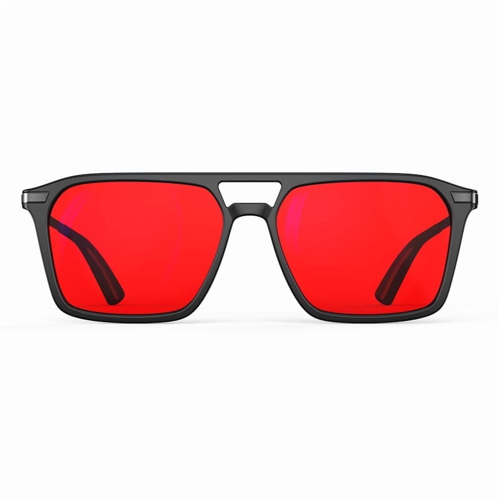 Goiteia Red Blue Light Glasses for Sleep-Blocking Blue & Green Light, Red Lens Glasses for Relieve Eye Strain & Improve Sleep
