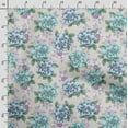 thumbnail image 3 of Soimoi Floral Print, Poly Taffeta Fabric Decor Sewing Fabric By The Yard- 56 Inch WideDecorative Fabric For Outdoor Upholstery, Umbrellas And Home Accents-Blue, 3 of 5
