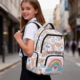 thumbnail image 5 of Jeiento Girls School Backpack for Kids 8-12, Large Capacity Water-Resistant Polyester Cute Rainbow Print Bookbag for Back to School, Casual Day Use & Weekend Travel, 5 of 7