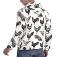 thumbnail image 6 of Lsque Funny Chicken Pattern Casual Men's Hoodie,Hooded Sweatshirt with Kangaroo Pocket,Pullover Hoodie-4X-Large, 6 of 7