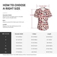 thumbnail image 4 of Vsdgher Rocket Pattern Women Shirts V Neck Short Sleeve Tops T-Shirt Basic Tees, S to 3XL3X-Large, 4 of 5