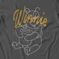 thumbnail image 3 of Disney Winnie The Pooh Gold Line Art Minimal Classic Men's T Shirt (Charcoal, S-XXXL), 3 of 4