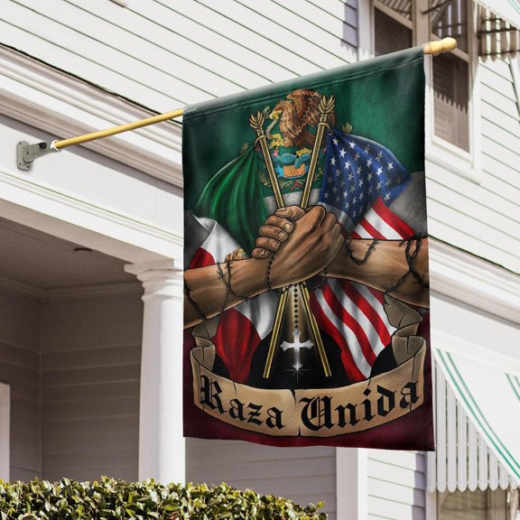 Mexico Flags, My Home My Blood Flags - House Flag 30x40, Decorations For Home, Outside - Mexican Decor, Hispanic Heritage Month Decorations Flags, Double Sided, Heavy Duty Canvas Flag Indoor Outdoor