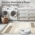 thumbnail image 5 of ODIKA 4'x6' Machine Washable Non-Slip Area Rug, Abstract Stripes with Varied Widths in Neutral Tones High Traffic Rug, Beige, 235265, 5 of 7