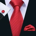 thumbnail image 2 of Red Silk Tie Set for Men: Burgundy, Maroon,  More, 2 of 11