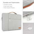 thumbnail image 2 of MOSISO 13.3" Laptop Sleeve Case for Macbook Air/Pro, Water Resistant Polyester Laptop Briefcase Handbag Notebook Case Cover for Surface Lenovo Dell HP ASUS Acer, Gray, 2 of 7