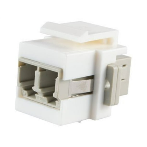 Fiber Optic Keystone Coupler Lc To Lc Multimode Duplex White Walmart Com Walmart Com