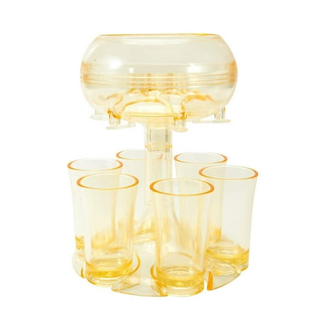 

Geruite 6 Glass Dispenser and Holder | Party Drink Dispenser Made of Food Grade Plexiglass | Bar Party Pouring Artifact with Drinking Glasses for Kinds of Parties