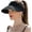 Black, variant on Womens Summer Wide Brim Straw Visor Sun Hat UV Protection Packable Beach Cap