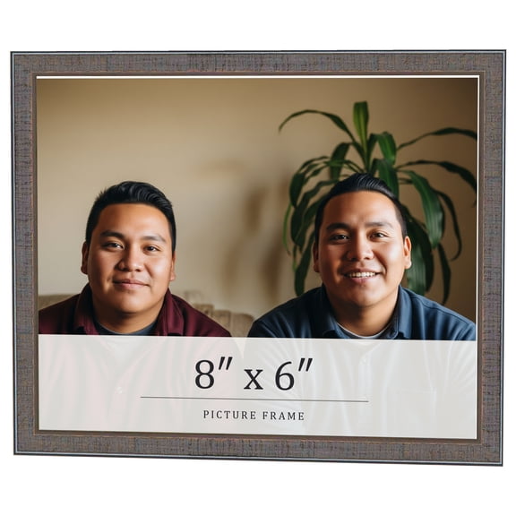 8x6 Frame Blue Kingsley Pewter Solid Wood Picture Frame Width 0.75 Inches |Interior Depth 0.5