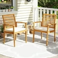 thumbnail image 2 of Costway Patio Dining Chairs Set of 4 with Removable Padded Cushion Slatted Backrest, 2 of 7