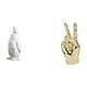 thumbnail image 1 of Figura coleccionable de pingüino, adorno decorativo artesanal, estatua de animal de resina con gesto de mano y . Escultura de escritorio para el h, 1 of 8