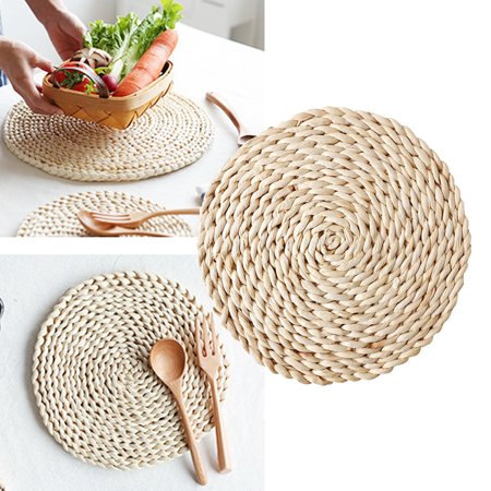 Essen Rattan Weave Round Oval Placemat Dining Table Heat Insulation Mat Kitchen Decor Canada Essen Rattan Weave Round Oval Placemat, Oval Placemats Round Tables