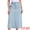Light Blue, variant on DARING DIVA Women's High Waisted A-Line Frayed Midi Skirt with Pockets S Light Blue