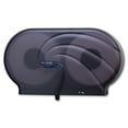 thumbnail image 2 of San Jamar Twin 9" JBT Bath Tissue Dispenser - Roll Dispenser - 2 x Roll - 12" Height x 19" Width x 5.3" Depth - Plastic - Pearl Black - Slim, Impact Resistant, Compact, 2 of 2
