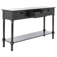 thumbnail image 3 of SAFAVIEH Landers 3-Drawer Rustic Black Wood Rectangle Console Table (47.3 in. W x 13 in. D x 29.5 in. H), 3 of 7