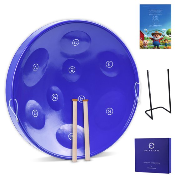 Tambor de acero Suttaya Steelpan con soporte plegable de 15 pulgadas