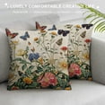 thumbnail image 3 of Nawypu  Colorful Flowers Dragonfly Butterfly Throw Pillow Covers Spring Flower Holiday Cushion Case Decoration for Sofa Couch, 3 of 5