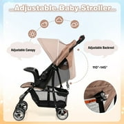Costway Foldable Lightweight Baby Stroller Travel Pushchair 0-36 Months Age Group 13 lbs Coffee