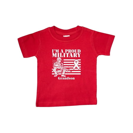 

Inktastic Proud Military Grandson Red Friday Gift Baby Boy T-Shirt