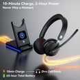 thumbnail image 3 of Auriculares inalámbricos Dytole con micrófono Bluetooth 5.3 65H y batería, 3 of 7