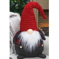 thumbnail image 2 of Large Roly Poly Plaid Gnome w/Red Hat, 2 of 3