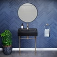 thumbnail image 5 of Claire 24 Ceramic Console Sink Matte Black Basin Gold Legs, 5 of 10