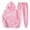 Pink, variant on Womens Sweat Suit 2 Piece Hoodie Sweatshirt Wide Leg Sweatpants Lounge Womens Fall Fashion Travel Sweatsuits for Women Set