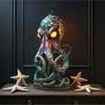 thumbnail image 5 of Octopus Lamps with Glowing Eyes, 3D Retro Animal Night Light Lamp, Stained Glass Style Resin Lamps for Home, Bedroom, Office, 5 of 10