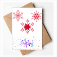 thumbnail image 1 of Cartes de Vœux de Festival Flocon de Neige Rouge Enveloppes Vierges, 1 of 3