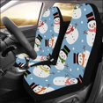 thumbnail image 2 of ABPHQTO Juego de 2 fundas de asiento de coche Navidad muñeco de nieve Universal Auto asientos delanteros Protector apto para coche, SUV sedán, camión, 2 of 3