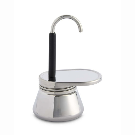 ino Single-Serving Stovetop Espresso Coffee Maker, Stainless Steel, Brews 1.7-Ounces