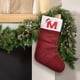 thumbnail image 1 of Medias navideñas con colgantes de letras - 26 letras del alfabeto - calcetines grandes festivos para decoraciones de chimenea y regalos, 1 of 4
