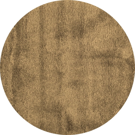 Ahgly Company Indoor Round Abstract Brown Contemporary Area Rugs, 8' Round
