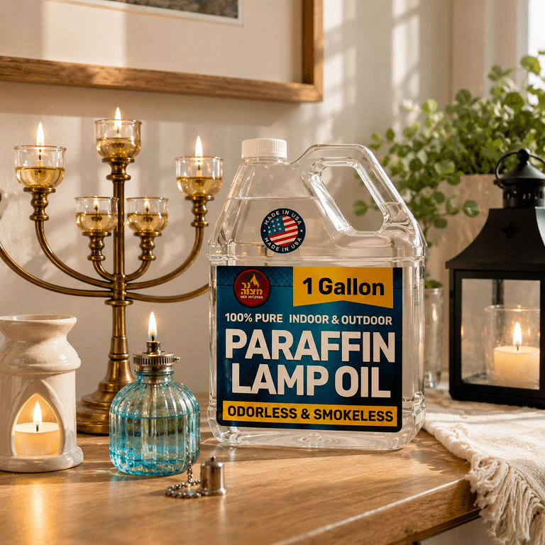 Ner Mitzvah, Liquid Paraffin Lamp Oil, Odorless, Smokeless, 1 gal
